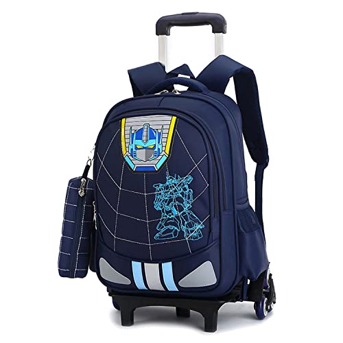 Flyself Jungen Maedchen Trolley Schulranzen Trolley Rucksack mit Rollen Schultasche Kindergepäck Reisegepäck trolley Reisekoffer von Flyself