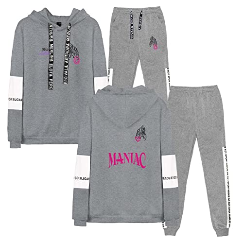 Flyself Kpop Stray Kids MANIAC Trainingsanzug Herren Sportanzug Jogginganzug Damen2 Stück Freizeitanzug Kapuzenpullover Langarm Hoodie & Jogginghose Fitness Sporthose und Trainingsjacke von Flyself