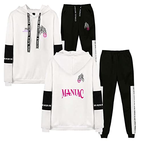 Flyself Kpop Stray Kids MANIAC Trainingsanzug Herren Sportanzug Jogginganzug Damen2 Stück Freizeitanzug Kapuzenpullover Langarm Hoodie & Jogginghose Fitness Sporthose und Trainingsjacke von Flyself