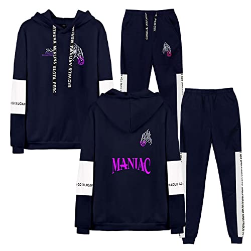 Flyself Kpop Stray Kids MANIAC Trainingsanzug Herren Sportanzug Jogginganzug Damen2 Stück Freizeitanzug Kapuzenpullover Langarm Hoodie & Jogginghose Fitness Sporthose und Trainingsjacke von Flyself