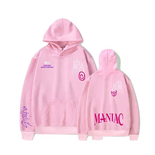 Flyself Kpop Stray Kids Title Song MANIAC Kapuzenpullover Herren Damen Hoodies Lange Ärmel Sweatshirts Pullover Casual Oberteile Oversized Hoodie von Flyself