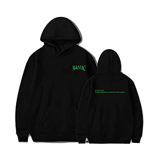 Flyself Männer Frauen Stray Kids Kapuzenpullover MANIAC Hoodies Lange Ärmel Sweatshirts Pullover Casual Oberteile Oversized Hoodie Bang Chan Changbin Hyunjin Felix Seungmin Jeongin Jisung Minho Woojin von Flyself