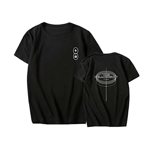 Flyself Unisex ATEEZ T-Shirts 2022 World Tour Kurzarm T-Shirts Lose Oberteile Stilvoll Bedruckte Blusen für Männer und Frauen von Flyself