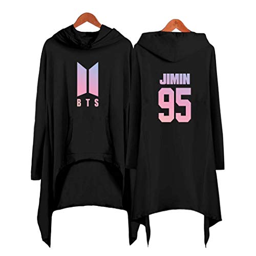 Flyself Unisex Kapuzenpullover Bangtan Boys Lässiger unregelmäßiger Saum Kleid Langarm Hoodie Sweatshirt Pullover Suga Jimin Jin Jung Jook RM J-Hope V von Flyself