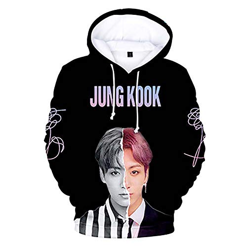 Flyself Unisex KPOP Kapuzenpullover 3D Digitaldruck Hoodie Lange Ärmel Sweatshirts Kapuze Pullover Tops Coole Oberteile Bangtan Boys Jungkook Jimin V Suga Jin J-Hope Rap Monster von Flyself