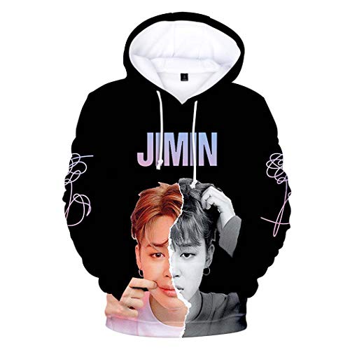 Flyself Unisex KPOP Kapuzenpullover 3D Digitaldruck Hoodie Lange Ärmel Sweatshirts Kapuze Pullover Tops Coole Oberteile Bangtan Boys Jungkook Jimin V Suga Jin J-Hope Rap Monster von Flyself