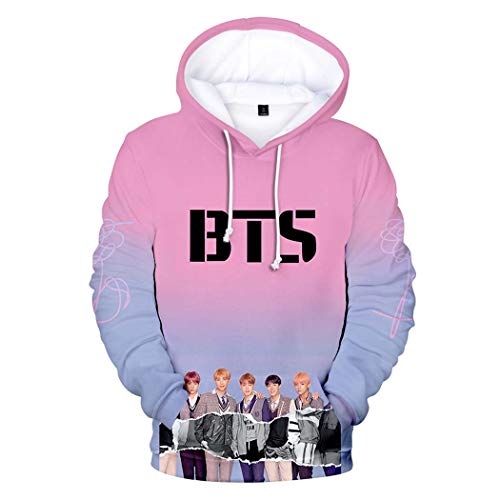 Flyself Unisex KPOP Kapuzenpullover 3D Digitaldruck Hoodie Lange Ärmel Sweatshirts Kapuze Pullover Tops Coole Oberteile Bangtan Boys Jungkook Jimin V Suga Jin J-Hope Rap Monster von Flyself