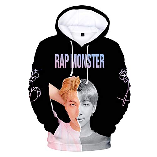 Flyself Unisex KPOP Kapuzenpullover 3D Digitaldruck Hoodie Lange Ärmel Sweatshirts Kapuze Pullover Tops Coole Oberteile Bangtan Boys Jungkook Jimin V Suga Jin J-Hope Rap Monster von Flyself