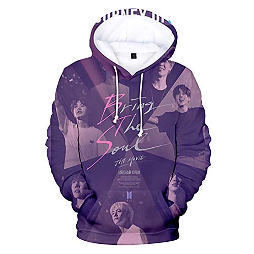 Flyself Unisex KPOP Kapuzenpullover 3D Digitaldruck Hoodie Lange Ärmel Sweatshirts Kapuze Pullover Tops Coole Oberteile Bangtan Boys Jungkook Jimin V Suga Jin J-Hope Rap Monster von Flyself