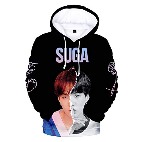 Flyself Unisex KPOP Kapuzenpullover 3D Digitaldruck Hoodie Lange Ärmel Sweatshirts Kapuze Pullover Tops Coole Oberteile Bangtan Boys Jungkook Jimin V Suga Jin J-Hope Rap Monster von Flyself