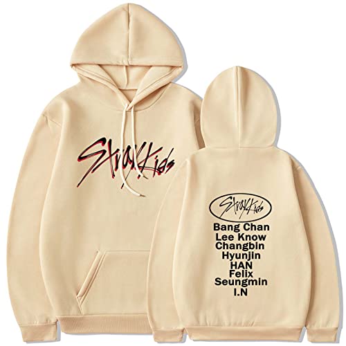 Flyself Unisex Kpop Stray Kids Kapuzenpullover Langarm Hoodies Sweatshirts Pullover Jumper Hip Hop Tops Bang Chan Changbin Hyunjin Felix Seungmin Jeongin Jisung Minho Woojin von Flyself