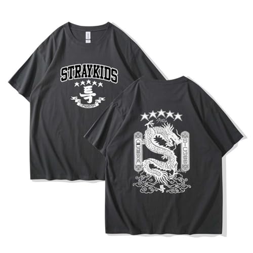 Flyself Unisex Kpop T-Shirts Herren Damen 2023 Neues Album 5 Star Kurzarm T-Shirts Lose Oberteile Stilvoll Bedruckte Blusen (S-Class) von Flyself