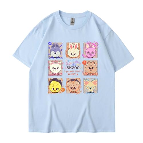 Flyself Unisex Kpop T-Shirts Männer Frauen Hip Hop Tops Sommer Casual T-Shirts BangChan Changbin Hyunjin Felix Seungmin Jeongin Jisung Minho von Flyself