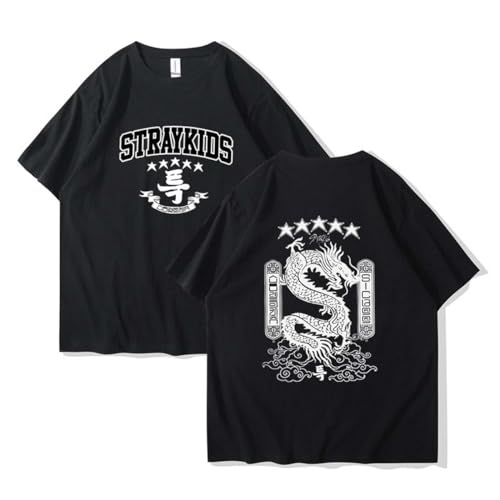 Flyself Unisex Kpop T-Shirts Herren Damen 2023 Neues Album 5 Star Kurzarm T-Shirts Lose Oberteile Stilvoll Bedruckte Blusen (S-Class) von Flyself