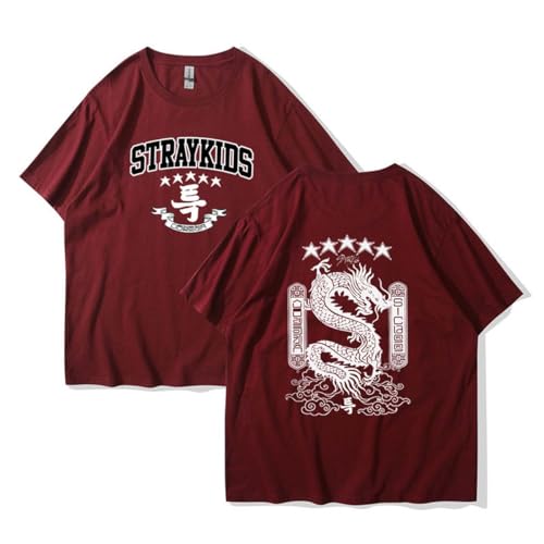 Flyself Unisex Kpop T-Shirts Herren Damen 2023 Neues Album 5 Star Kurzarm T-Shirts Lose Oberteile Stilvoll Bedruckte Blusen (S-Class) von Flyself