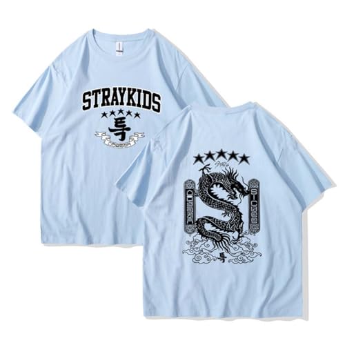 Flyself Unisex Kpop T-Shirts Herren Damen 2023 Neues Album 5 Star Kurzarm T-Shirts Lose Oberteile Stilvoll Bedruckte Blusen (S-Class) von Flyself