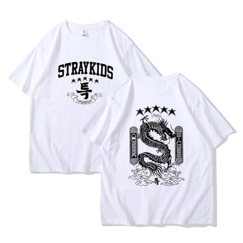 Flyself Unisex Kpop T-Shirts Herren Damen 2023 Neues Album 5 Star Kurzarm T-Shirts Lose Oberteile Stilvoll Bedruckte Blusen (S-Class) von Flyself