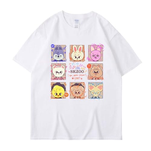 Flyself Unisex Kpop T-Shirts Männer Frauen Hip Hop Tops Sommer Casual T-Shirts BangChan Changbin Hyunjin Felix Seungmin Jeongin Jisung Minho von Flyself