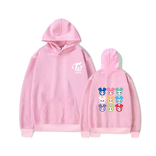 Flyself Unisex Kpop Twice Kapuzenpullover Karikatur Langarm Hoodies Sweatshirts Pullover Jumper Hip Hop Tops NA YEON JUNG YEON MOMO SANA JI Hyo MINA DAHYUN CHAE Young TZUYU von Flyself