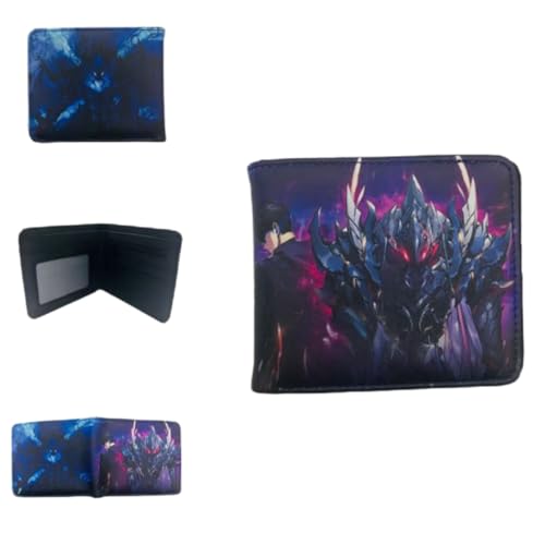 Flyshun Jinwoo Sung Anime Brieftasche für Frauen Männer schlanke Leder Bifold Bi-Fold Brieftaschen Schwarze Geldbörse Brieftaschen, ID Kreditkarte Null Brieftasche Cosplay Zubehör (Shadow Monarch 2) Flyshun Jinwoo Sung Anime Brieftasche für Frauen Männer schlanke Leder Bifold Bi-Fold Brieftaschen Schwarze Geldbörse Brieftaschen, ID Kreditkarte Null Brieftasche Cosplay Zubehör (Shadow Monarch 2) von Flyshun