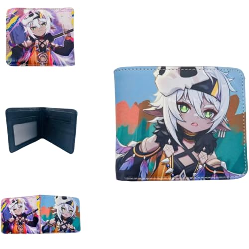 Flyshun Wanderer Anime Brieftasche für Frauen Männer schlanke Leder Bifold Bi-Fold Brieftaschen, Schwarze Geldbörse, ID Kreditkarte Null Brieftasche Cosplay Zubehör (Iansan) von Flyshun