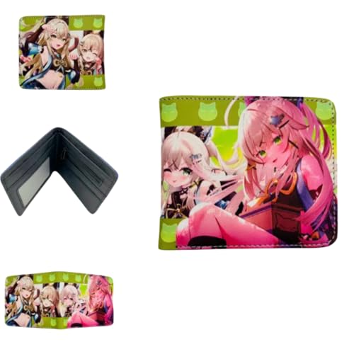 Flyshun Wanderer Anime Brieftasche für Frauen Männer schlanke Leder Bifold Bi-Fold Brieftaschen, Schwarze Geldbörse, ID Kreditkarte Null Brieftasche Cosplay Zubehör (Kirara 1) von Flyshun