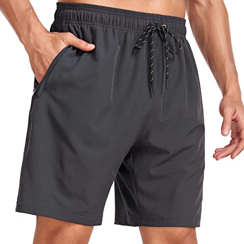 Flytop Mens Swim Trunks Quick Dry Board Shorts with Zipper Pockets Bathing Suit (A01-Grey, X-Large, x_l) von Flytop