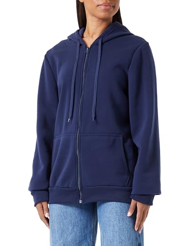 Flyweight Women's Damen Stylischer Kapuzenpullover mit Reißverschluss Polyester SAFTIGES GRÜN Größe XL Hooded Sweatshirt, Navy, 46 von Flyweight