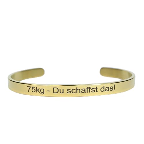 Flyziel Motivationsarmband Zielgewicht (75kg - Gold) von Flyziel