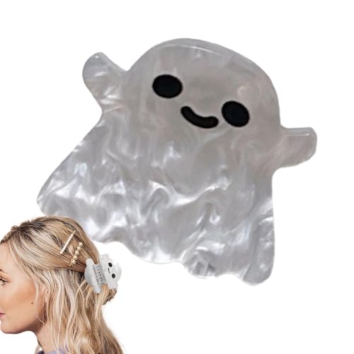 FmtwPhn Halloween-Haarspangen – Geist Katze Haarspangen – Frauen Mädchen Haarspangen Acryl Lustige Haarnadel für dickes, dünnes Haar von FmtwPhn
