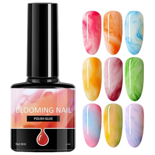 FmtwPhn Verblüffendes Nagellack-Gel - Wasserfarben-Nagellack - 7.3ml Verlaufsflüssigkeit schnell transparent für Maniküre Hochzeit Salon Frauen Jugendliche Bühne Reise Feier von FmtwPhn