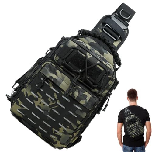 Angelausrüstungstasche – Sling-Angelrucksack, Reflektierende Streifen-Tackle-Schultertasche | Angel-Schulter-Aufbewahrungstasche Mit Großem Fassungsvermögen, Angel-Umhängetasche Zum , Wandern, C von Fmzrbnih