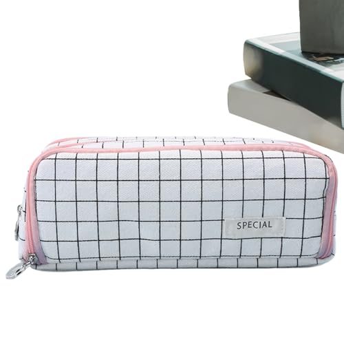 Bleistiftkoffer - Leinwand Reißverschlussbeutel, Einfache Aufbewahrungstasche | Soft Organizer Mit Großer Kapazität Mit Fächern, Kosmetischen Beuteln Für Stifte, Herrscher, Schere Und Radiergummi, Sch von Fmzrbnih