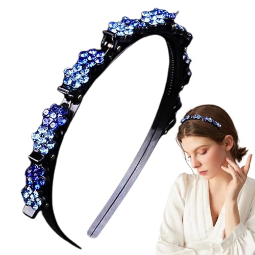 Clip-Stirnbänder für Damen,Haarnadel-Stirnbänder für Damen,Strass Haarnadel Stirnband Blumen Haarspangen | Mehrzweck-Stirnband-Clips, Haarspangen-Stirnband für den täglichen Gebrauch von Fmzrbnih