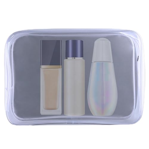 Durchsichtige Make-up-Reisetasche – Durchsichtige Kosmetiktasche, Reise-Make-up-Tasche Durchsichtig | Staubdichte Transparente Kosmetiktaschen Mit Reißverschluss, Wasserdicht Für Reisen, Geldbörse, Re von Fmzrbnih