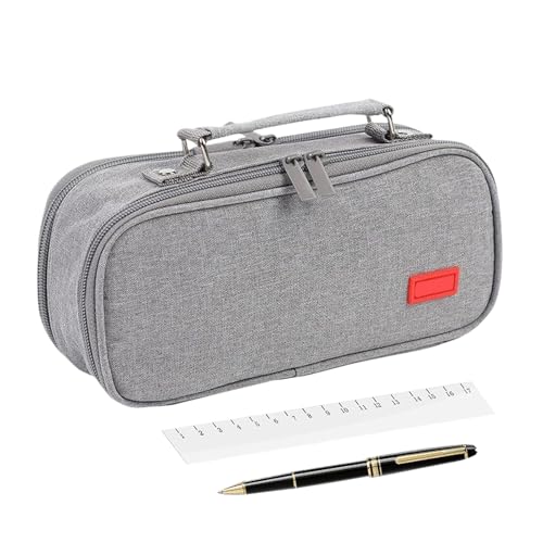 Fmzrbnih Federmäppchen mit Reißverschluss, tragbare Tasche für Bleistifte mit Griff – Stifthalter für Make-up im Schlafsaal im Freien Reisen Handwerk Keramik Klassenzimmer Schreibtisch Schule Wandbild von Fmzrbnih