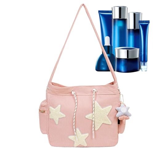 Fmzrbnih Sternumhängetasche - Messenger -Hobo -Tasche, Leichtes Handtasche Accessoire | Große Kapazität Tragbare -Schulter -Geldbeutel Mit Sternmuster Für Mädchen Frauen Lässig Reisen Täglich Einkauf von Fmzrbnih