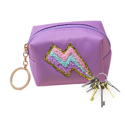 Geldbörse für Damen, Geldbörsenbeutel, Eleganter Münzgeldbeutel-Schlüsselanhänger mit Stickerei-Design, Wasserdichter, süßer Mehrzweck-Taschen-Schlüsselanhänger, Münzbeutel, süß für Mädchen, Damen von Fmzrbnih