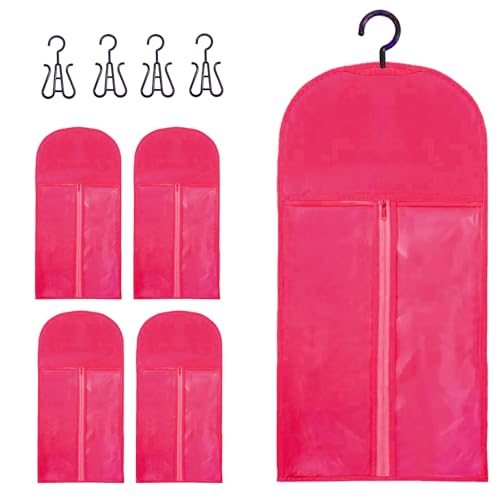 Haarverlängerung Aufbewahrungstaschen - Perücken Organizer, Haarteilhalter | 5 Pack-Perücken-Aufbewahrungstasche, Nicht Gewebte Klare Schutzabdeckung Für Perückenerweiterungen, Tragbares Perückenfall von Fmzrbnih