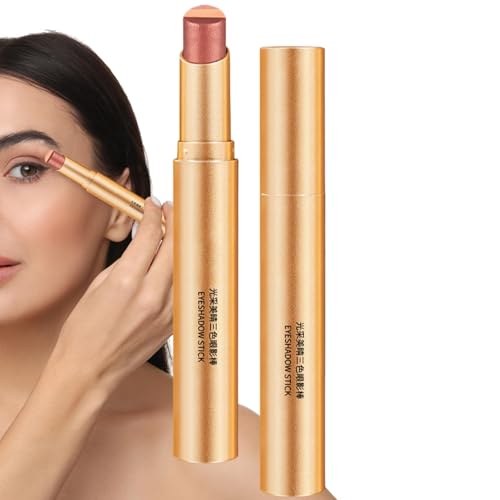 Lidschattenstift – Glitzer-Lidschatten, Wasserfester Creme-Lidschatten | 3-Farben-Lidschattenstift Mit Farbverlauf, Schimmernder Lidschattenstift, Lidschattenstifte Für Privatanwender, Geschäftsanwend von Fmzrbnih