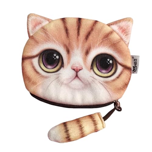 Münzen Animal Change -Geldbörse - Tragbarer Wechselbeutel, Niedliche Münzbeutel | Multifunktionaler Katzenzahnbeutel Mit Reißverschluss Mit Katzenschwanzdekor, Mehrzwecktiermünzenbeutel Für Handy, Kar von Fmzrbnih
