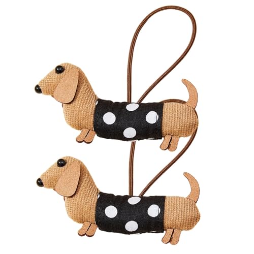 Niedliche Haargummis – Cartoon-Mode-Haargummis, Kleine Haargummis | 2-teilige Mädchen-Dackel-lustige Pferdeschwanzhalter, Mehrzweck-Haargummis Für, Dekorativer Haarschmuck Für Frauen Und Mädche von Fmzrbnih