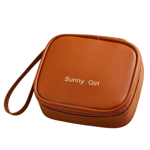 Sanitär -pad-Aufbewahrungstasche - PU -Leder -Menstruationshalter, Wasserdichte Pflegepolster Organizer | Mehrzweck Tragbarer Reißverschluss -Beutel, Comppact Privacy Companion Für Teen Girls Women, von Fmzrbnih