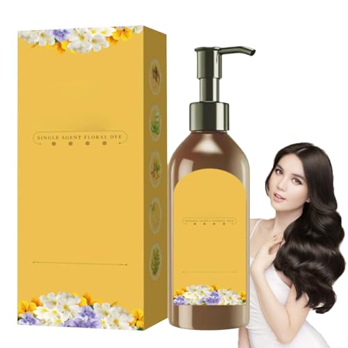 Single Agent Blumenfarbstoff - Haarfarbe Shampoo, Duftfarbe Tropfen | Lange Anhaltende Single Agent Hair Shampoo, Mehrzweckblumenfarbstofftropfen, Schwarzes Haarfarbstoff Für Erwachsene, Frauen, Männe Single Agent Blumenfarbstoff - Haarfarbe Shampoo, Duftfarbe Tropfen | Lange Anhaltende Single Agent Hair Shampoo, Mehrzweckblumenfarbstofftropfen, Schwarzes Haarfarbstoff Für Erwachsene, Frauen, Männe von Fmzrbnih