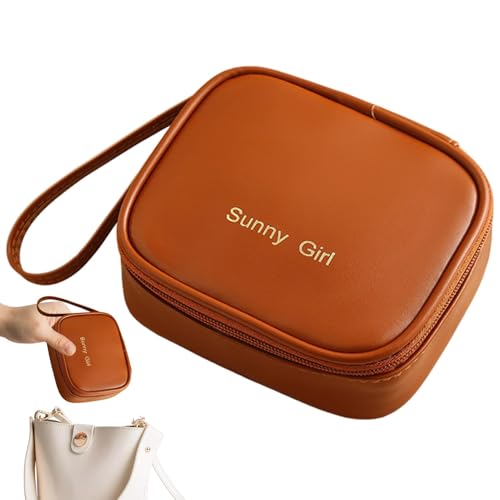 Tamponentasche, Periodentasche für Mädchen | Tragbare Menstruationstasche mit Reißverschluss aus PU-Leder, Menstruationsbeutel für Stilltücher für Damenbinden Menstruationstaschen von Fmzrbnih