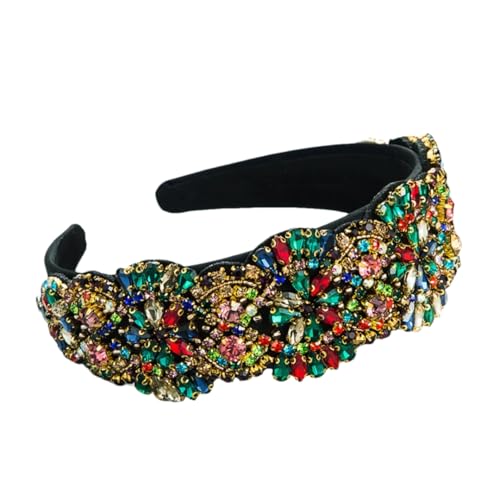 Fnfmrfmr Damen-Haarreif mit Blume, Metall, Rose, Strass, Party-Haarband, Brautschmuck, 7 von Fnfmrfmr