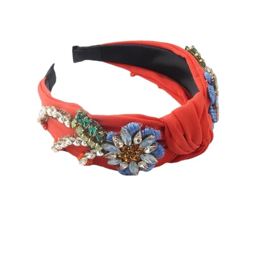 Fnfmrfmr Damen Stoff-Stirnband, gewebter Strass, geometrischer Haarschmuck, Kopfbedeckung, 8 von Fnfmrfmr