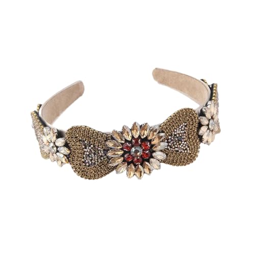 Fnfmrfmr Damen Vintage Stirnband Strass Party Haarschmuck Kopfbedeckung 2 von Fnfmrfmr
