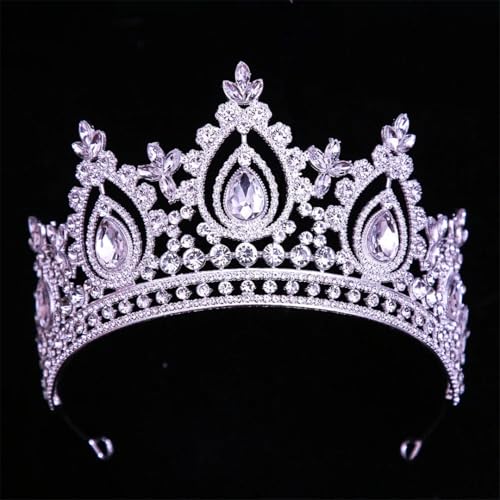 Vintage Kronen Strass Tiaras Bandana Haarschmuck für Frauen Hochzeit Party Schmuck H269 Silberweiß Vintage Kronen Strass Tiaras Bandana Haarschmuck für Frauen Hochzeit Party Schmuck H269 Silberweiß von Fnfmrfmr