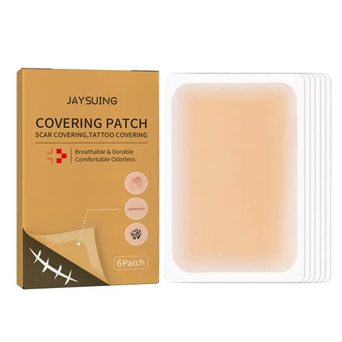 Fnjuucw Skin Concealing Tape, 6 Pcs Tattoo Cover Up Sticker Ultra-Thin Patch Waterproof Skin Concealing Tape Flesh-Colored Smudge Any Part von Fnjuucw